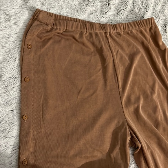 Nap Loungewear Rib-knit Flare Leg Button Pants - Picture 8 of 10